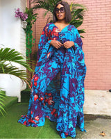 Rich Queen Vibes- 2pc Kaftan Top/Pant SET