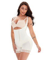 Side Zipper Booty Boosting Body Suit