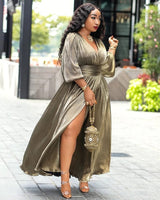 Golden Glitter Maxi Dress