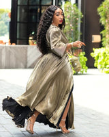 Golden Glitter Maxi Dress