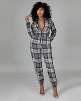 Plaid Him Jumpsuit