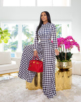 Houndstooth Maxi Pant Set