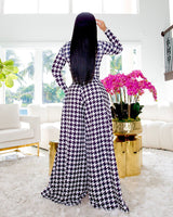 Houndstooth Maxi Pant Set