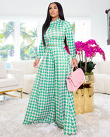 Houndstooth Maxi Pant Set