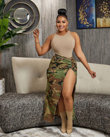 True Army fatigue Woodland Camo Skirt