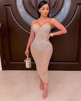 Victoriana Mesh Rhinestones Dress