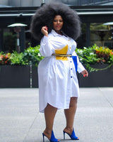 Blocks Tunic Plus Size Dress - Girlsintrendy, Girls In Trendy