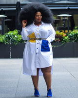 Blocks Tunic Plus Size Dress - Girlsintrendy, Girls In Trendy