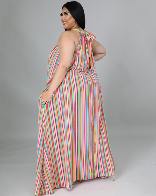 Stripe Halter Dress