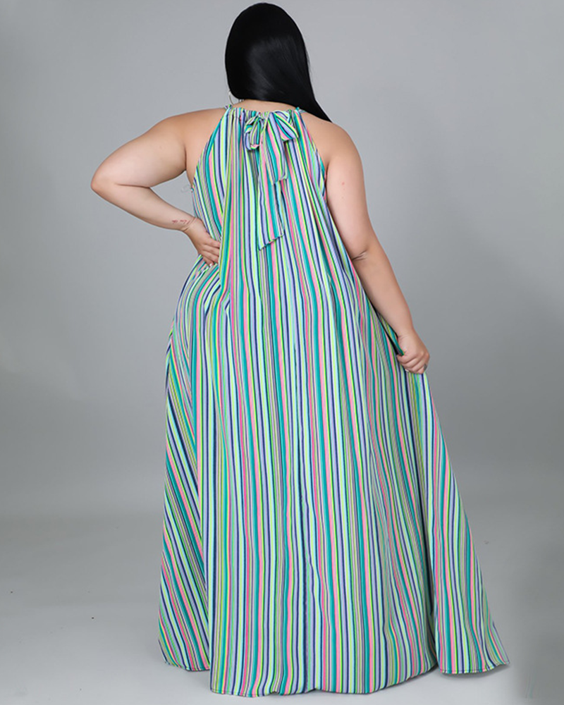 Stripe Halter Dress