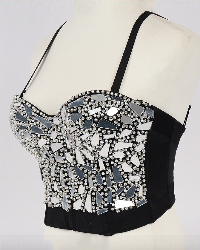 Pearls & mirrors corset